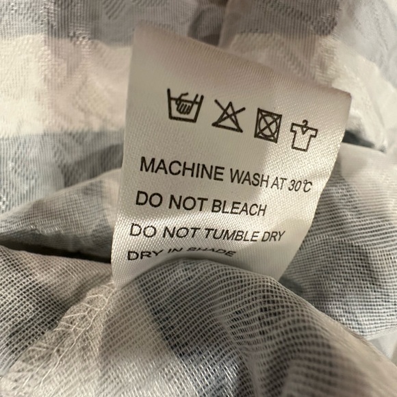 CHICWISH ALLOVER STRIPE PRINT EMBOSSED PLEATED MIDI SKIRT MEDIUM - Picture 6 of 6